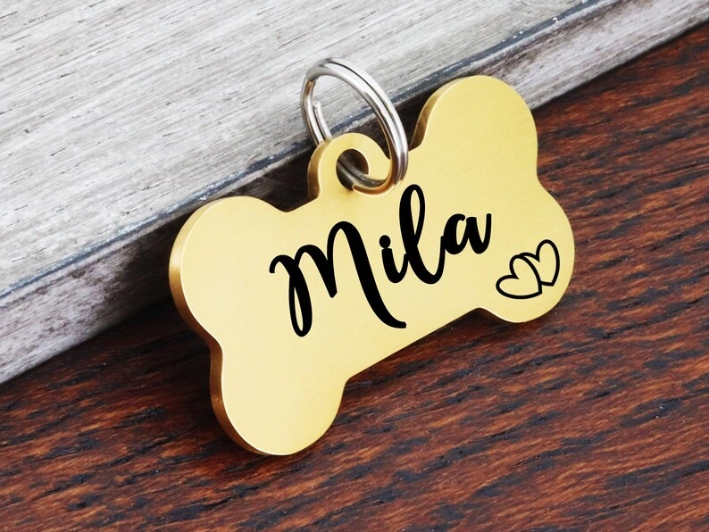 laser-engraved pet name plates